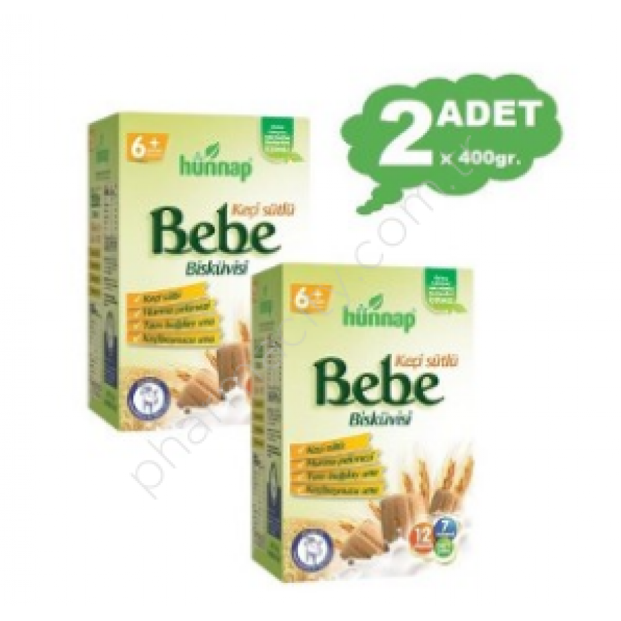 Hünnap Keçi Sütlü Bebe Bisküvisi 400 gr. SKT04.2021 Sağlık &amp; Medikal